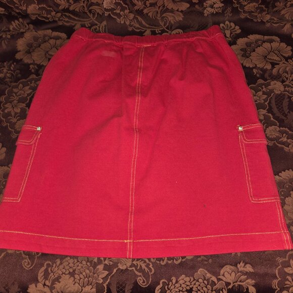 Dream Jeannes by Quacker Factory Skort Skirt Red Size M - Picture 4 of 6